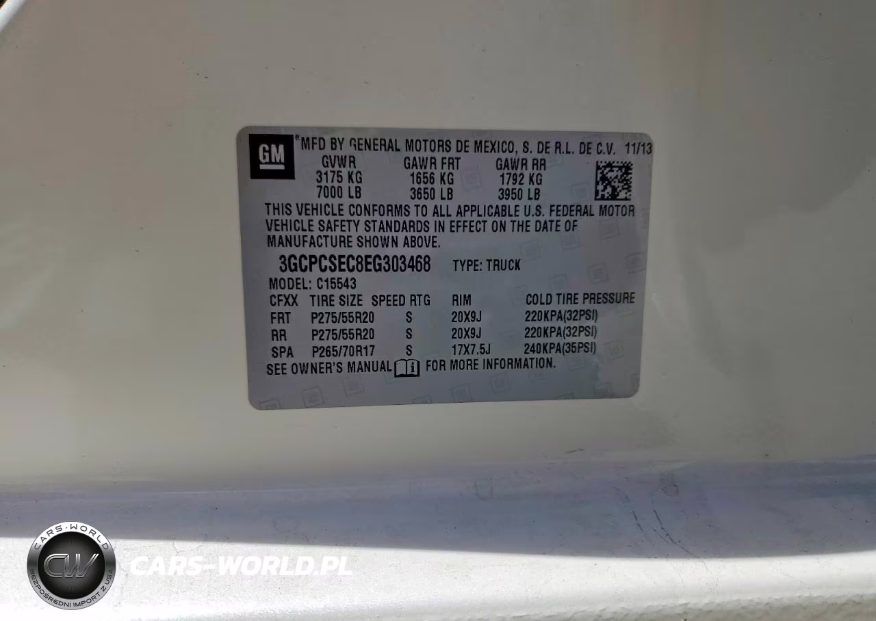 2014 Chevrolet Silverado C1500 Ltz VIN:3GCPCSEC8EG303468 - 12