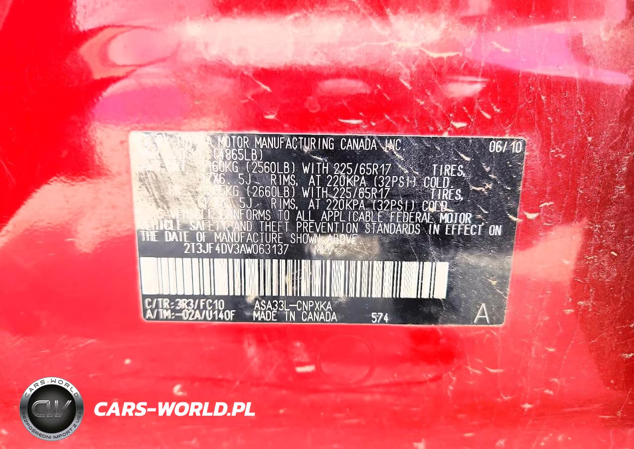 2010 Toyota Rav4 Base VIN:2T3JF4DV3AW063137 - 13