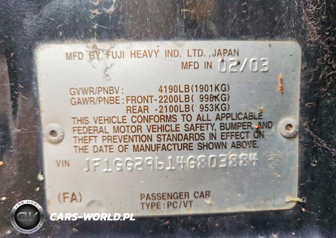 2004 Subaru Impreza Wrx VIN:JF1GG29614G803884 - 12
