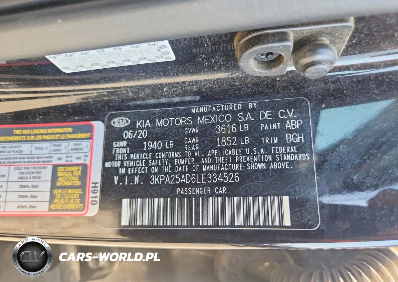 2020 Kia Rio 5-Door S VIN:3KPA25AD6LE334526 - 12