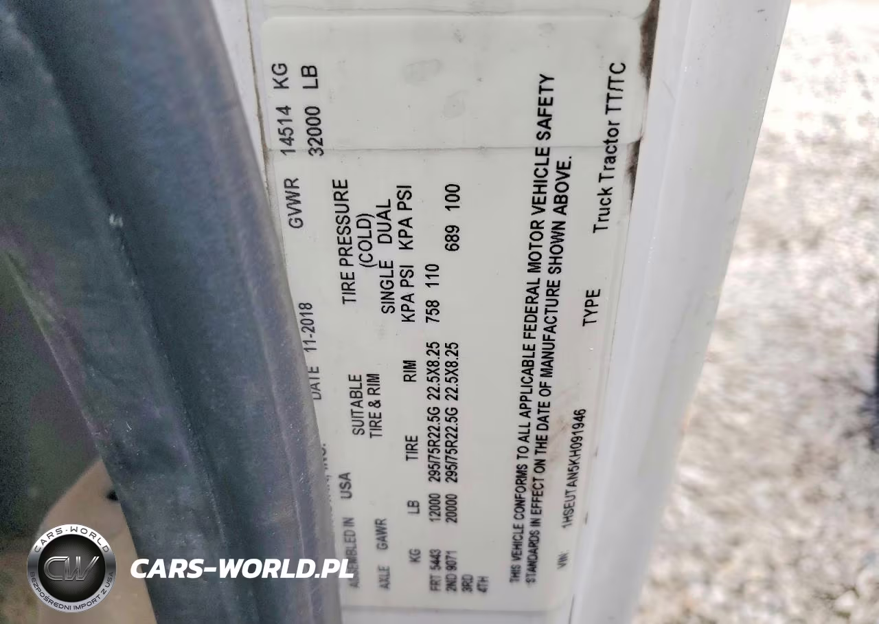 2019 International Mv607 Semi Truck VIN:1HSEUTAN5KH091946 - 12