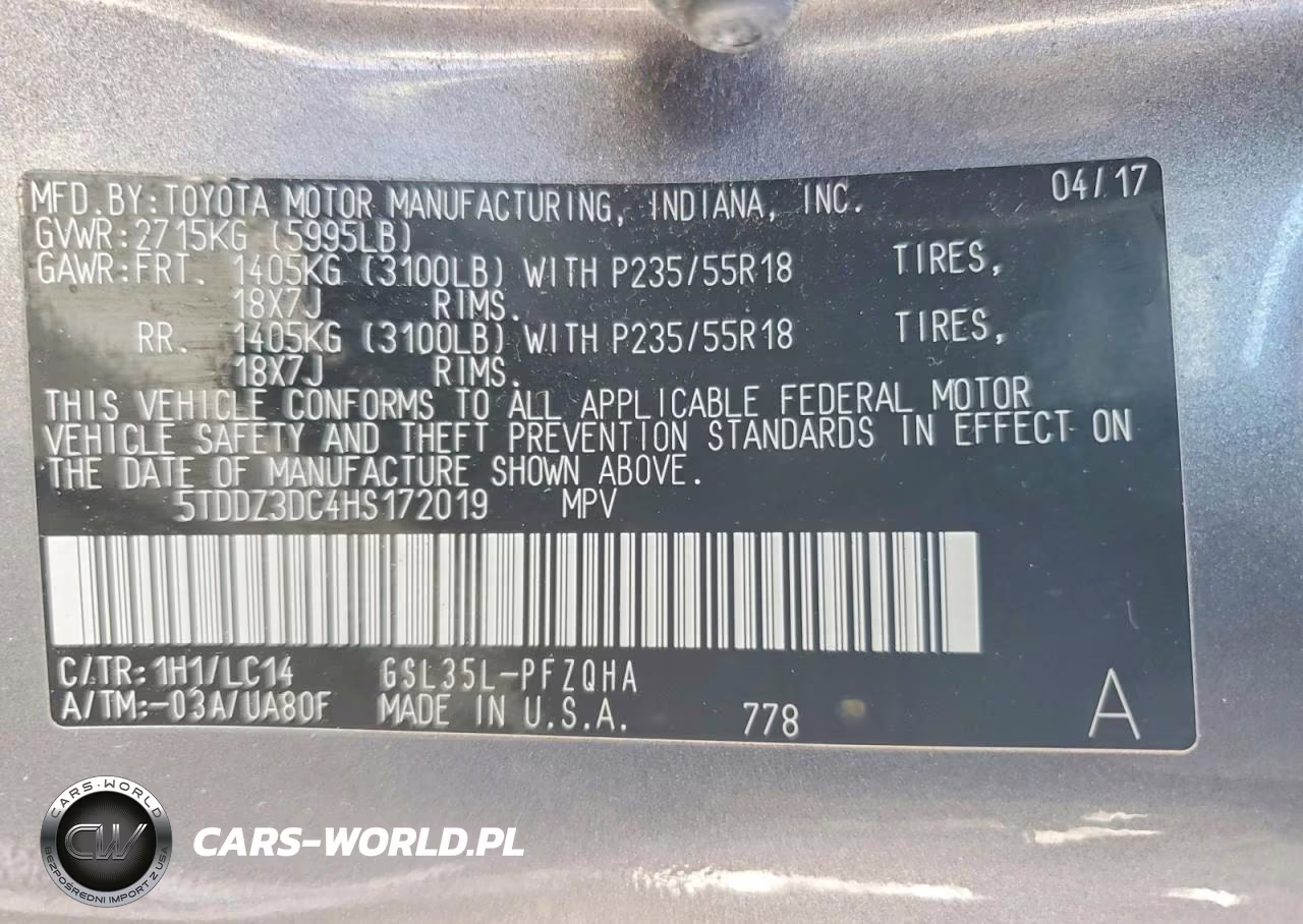 2017 Toyota Sienna Xle 7-Passenger VIN:5TDDZ3DC4HS172019 - 25