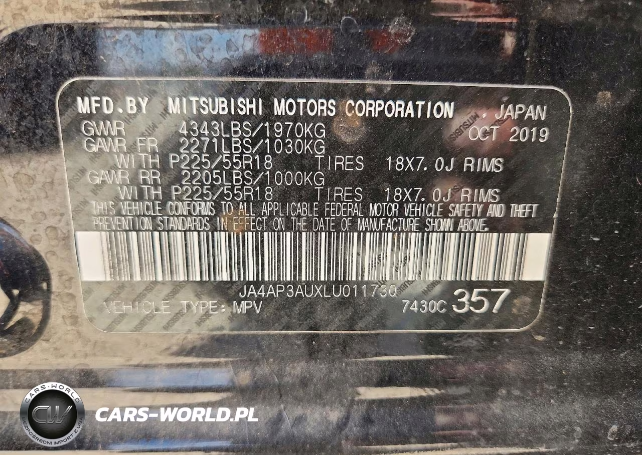 2020 Mitsubishi Outlander Sport Es VIN:JA4AP3AUXLU011730 - 14