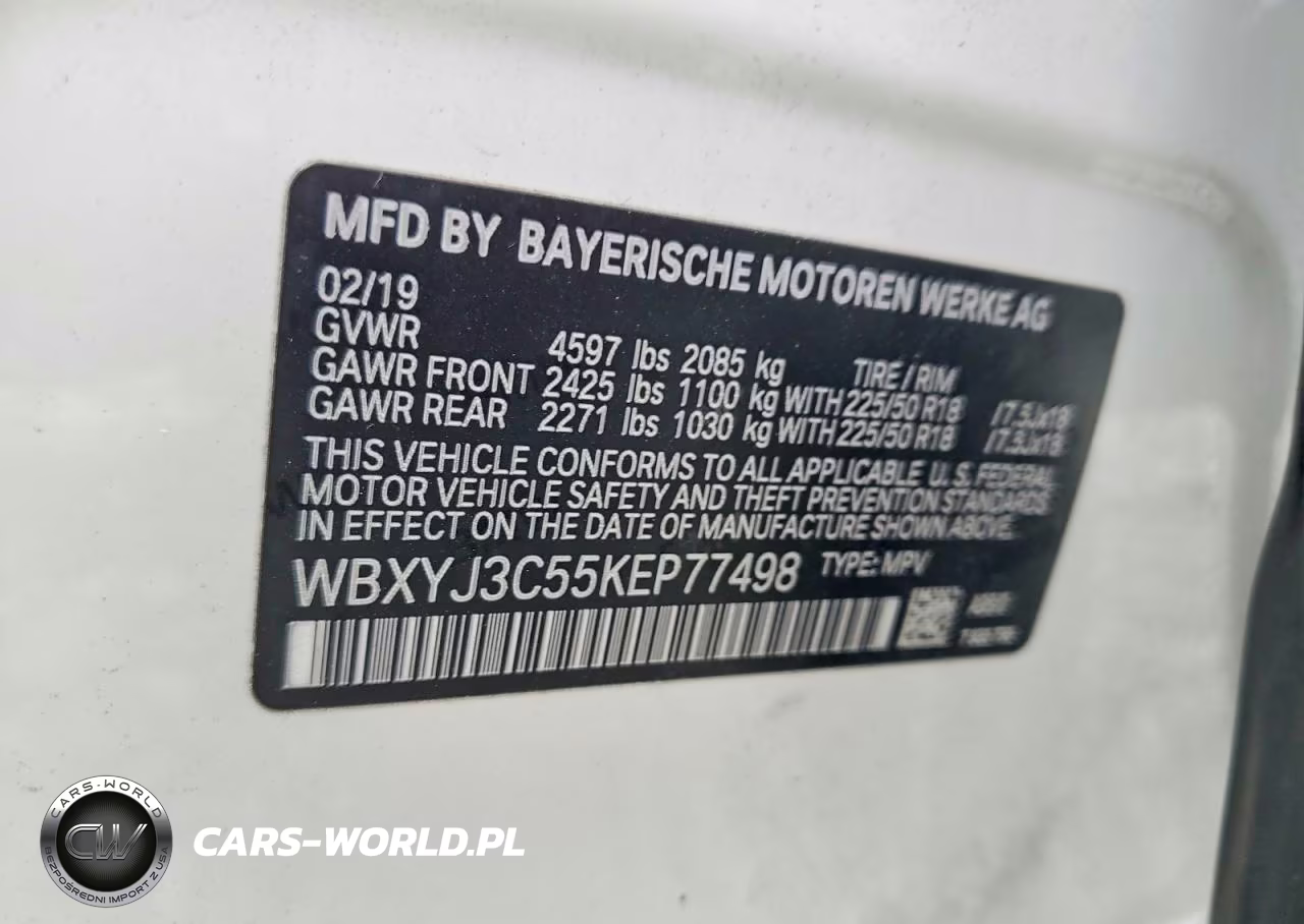 2019 BMW X2 Sdrive28I VIN:WBXYJ3C55KEP77498 - 13