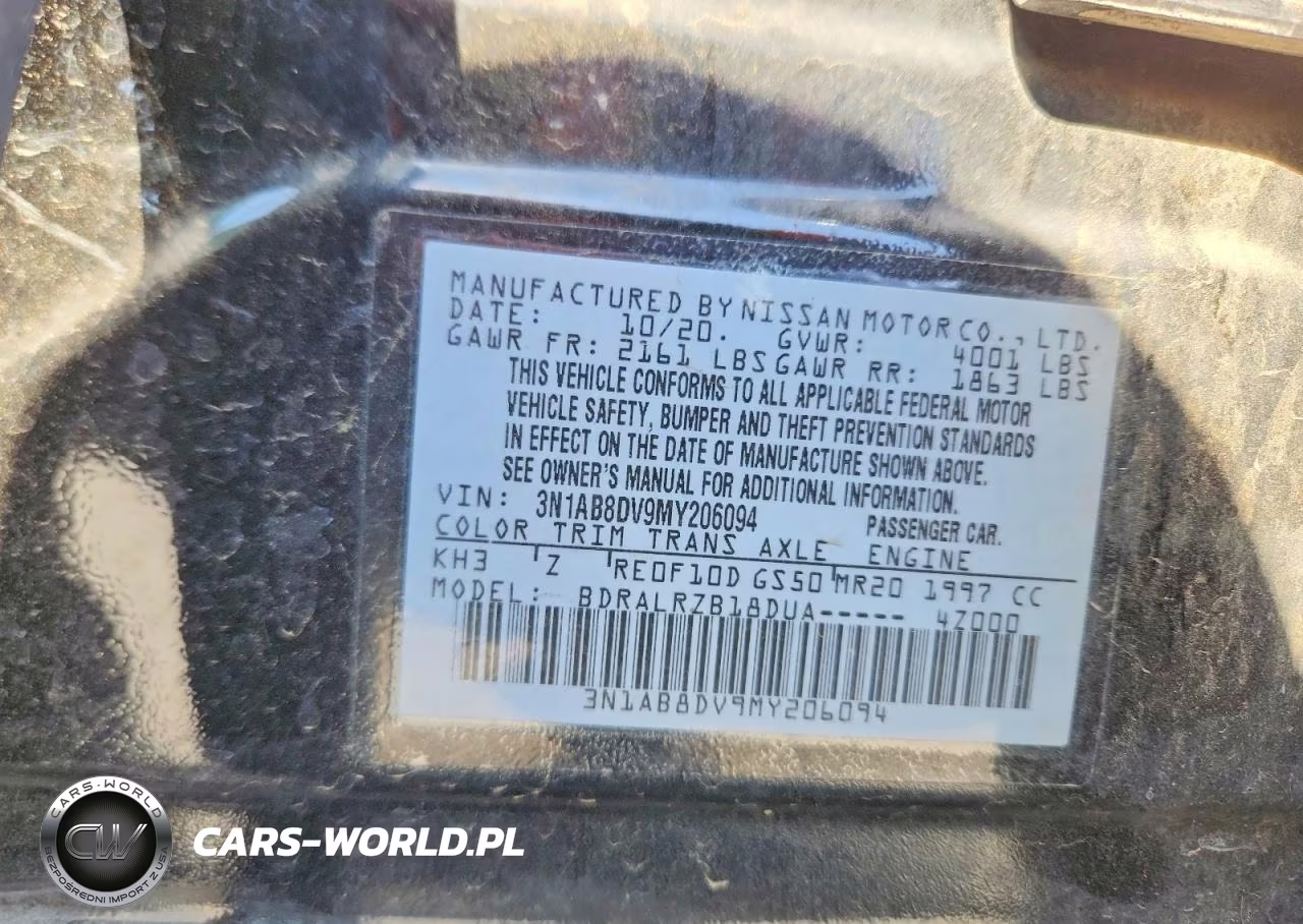 2021 Nissan Sentra Sr VIN:3N1AB8DV9MY206094 - 12