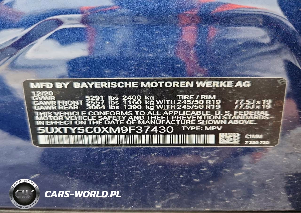 2021 BMW X3 xDrive30I VIN:5UXTY5C0XM9F37430 - 14