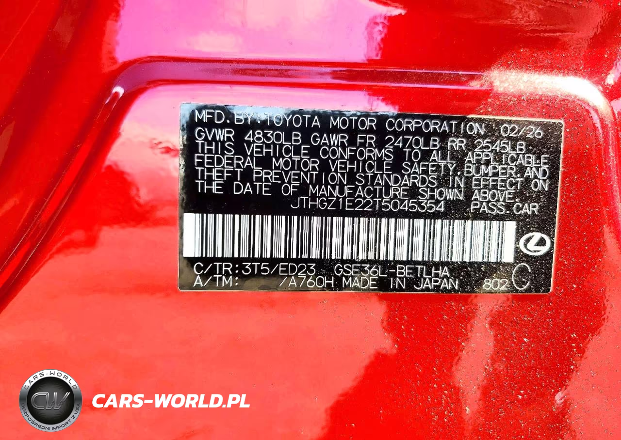 2026 Lexus Is 350 F Sport VIN:JTHGZ1E22T5045354 - 13