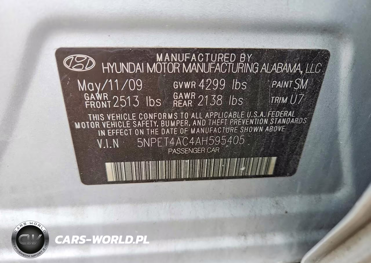 2010 Hyundai Sonata Gls VIN:5NPET4AC4AH595405 - 12