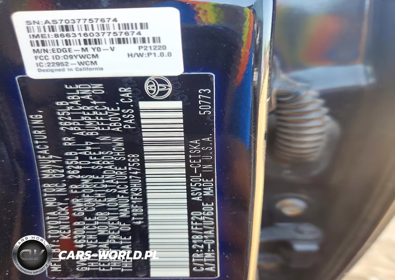 2017 Toyota Camry Se VIN:4T1BF1FK9HU747568 - 12