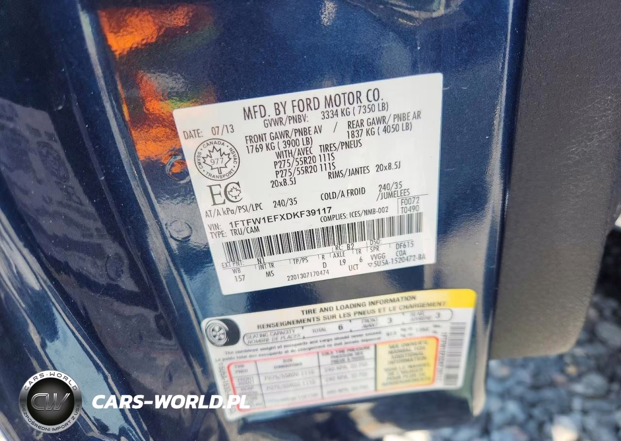 2013 Ford F150 Supercrew VIN:1FTFW1EFXDKF39117 - 12