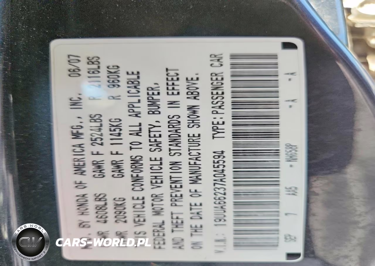 2007 Acura Tl VIN:19UUA66237A045594 - 12