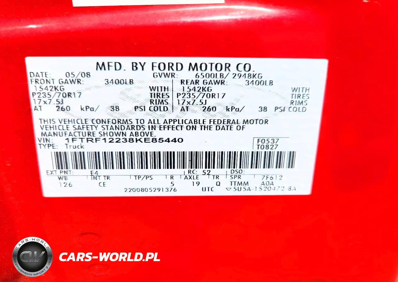 2008 Ford F150 VIN:1FTRF12238KE85440 - 12