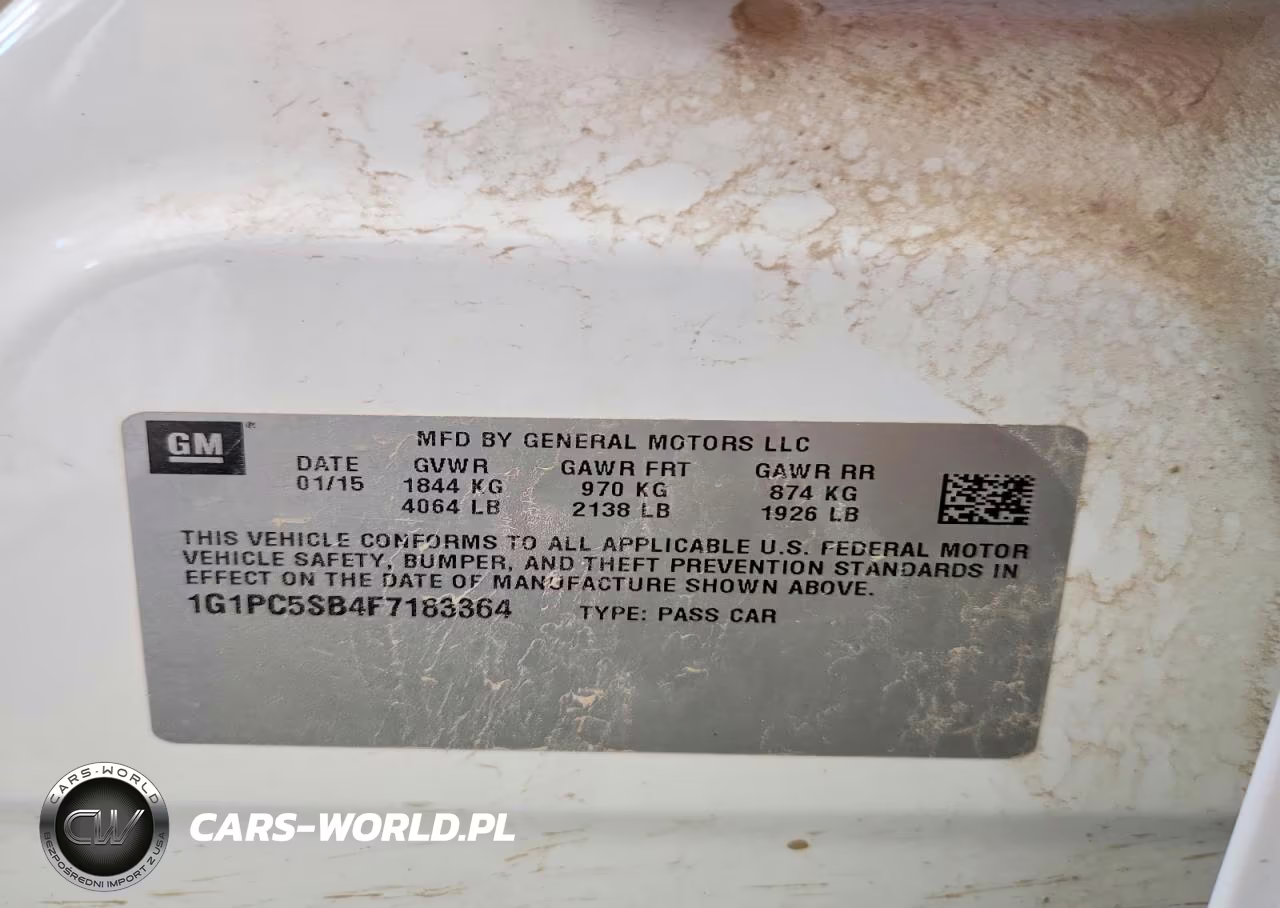 2015 Chevrolet Cruze Lt VIN:1G1PC5SB4F7183364 - 12
