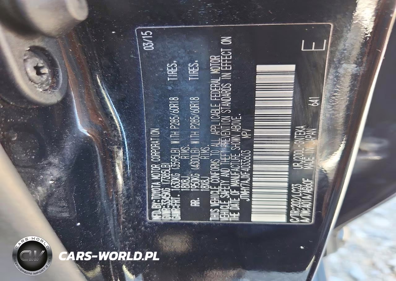 2015 Toyota Land Cruiser Base VIN:JTMHY7AJXF4033603 - 13