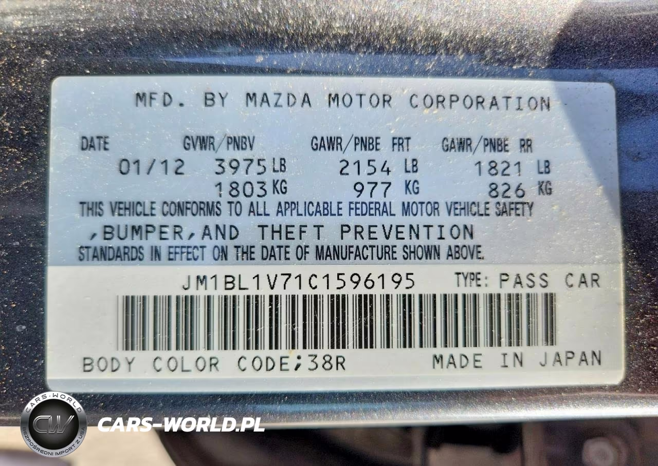 2012 Mazda 3 I VIN:JM1BL1V71C1596195 - 12