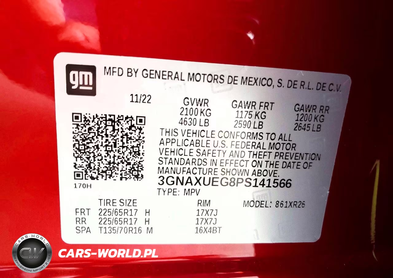 2023 Chevrolet Equinox Lt VIN:3GNAXUEG8PS141566 - 14