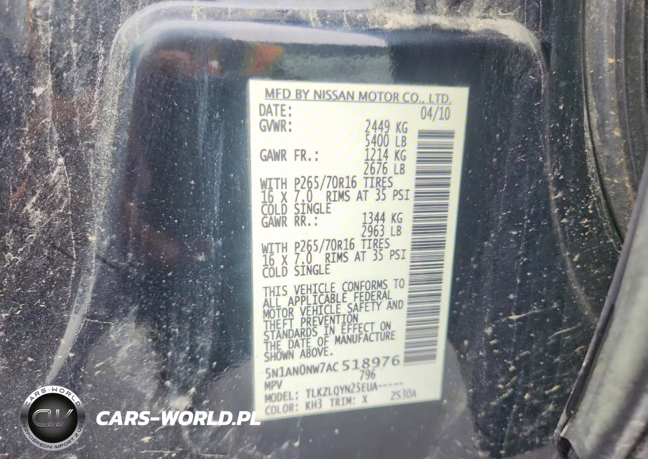 2010 Nissan Xterra X VIN:5N1AN0NW7AC518976 - 12