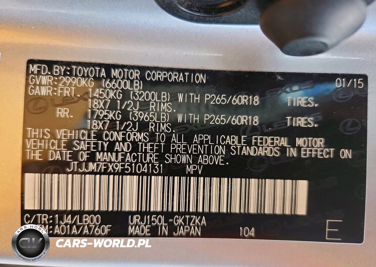 2015 Lexus Gx 460 Premium VIN:JTJJM7FX9F5104131 - 13