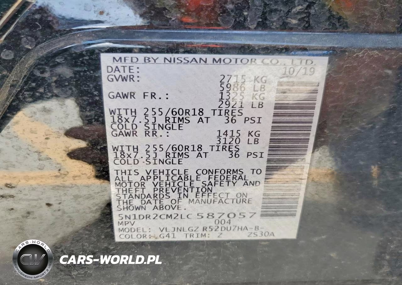 2020 Nissan Pathfinder Sl VIN:5N1DR2CM2LC587057 - 13