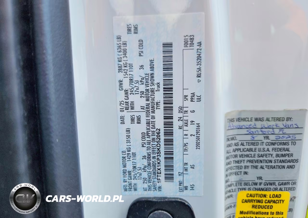 2025 Ford F150 Xl VIN:1FTEX1KP3SKD52062 - 13