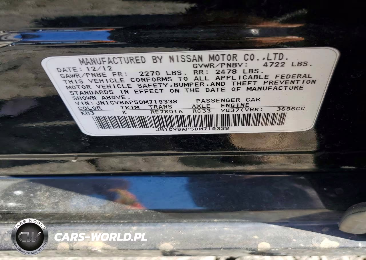 2013 Infiniti G37 Sedan Journey VIN:JN1CV6AP5DM719338 - 12