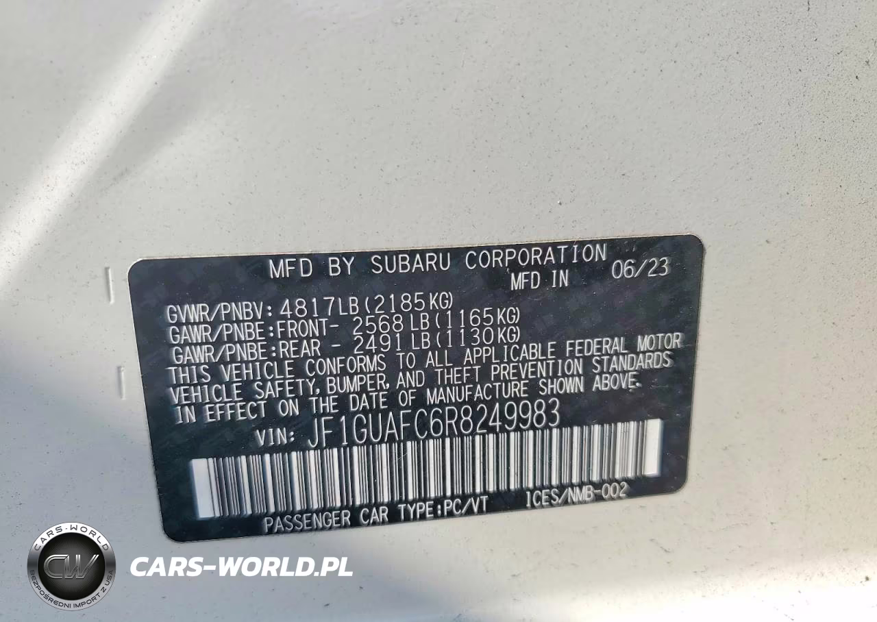 2024 Subaru Impreza Sport VIN:JF1GUAFC6R8249983 - 12