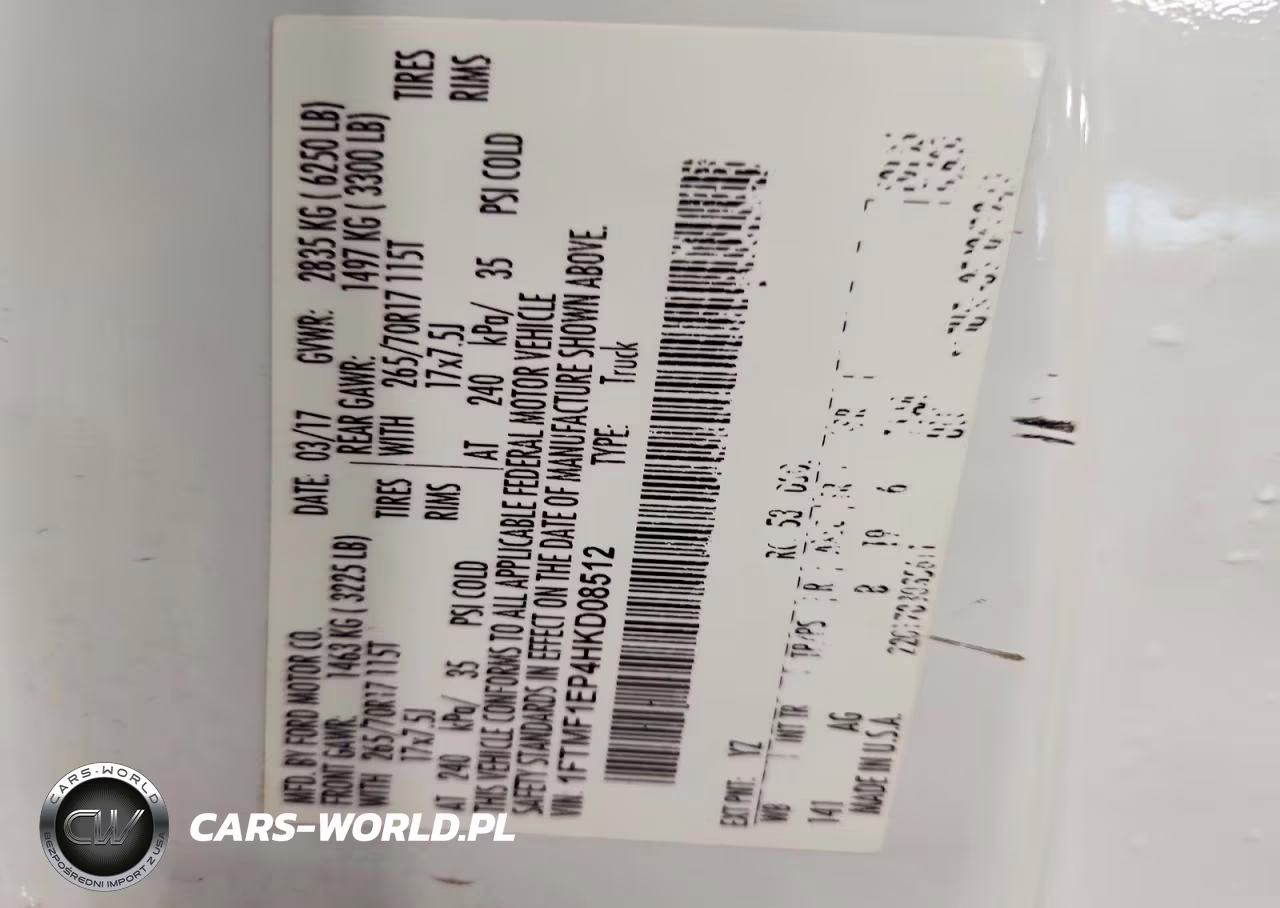 2017 Ford F150 VIN:1FTMF1EP4HKD08512 - 12