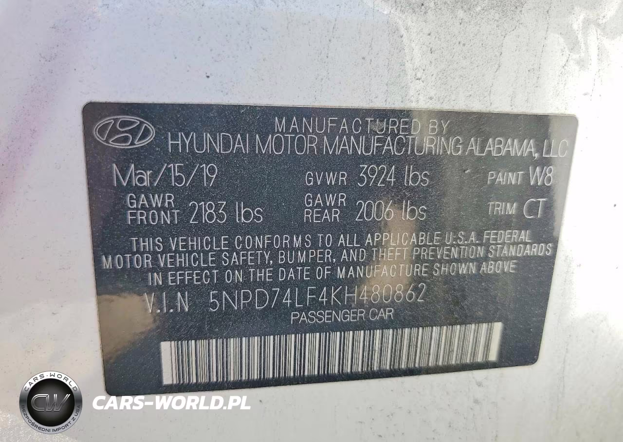 2019 Hyundai Elantra Se VIN:5NPD74LF4KH480862 - 12