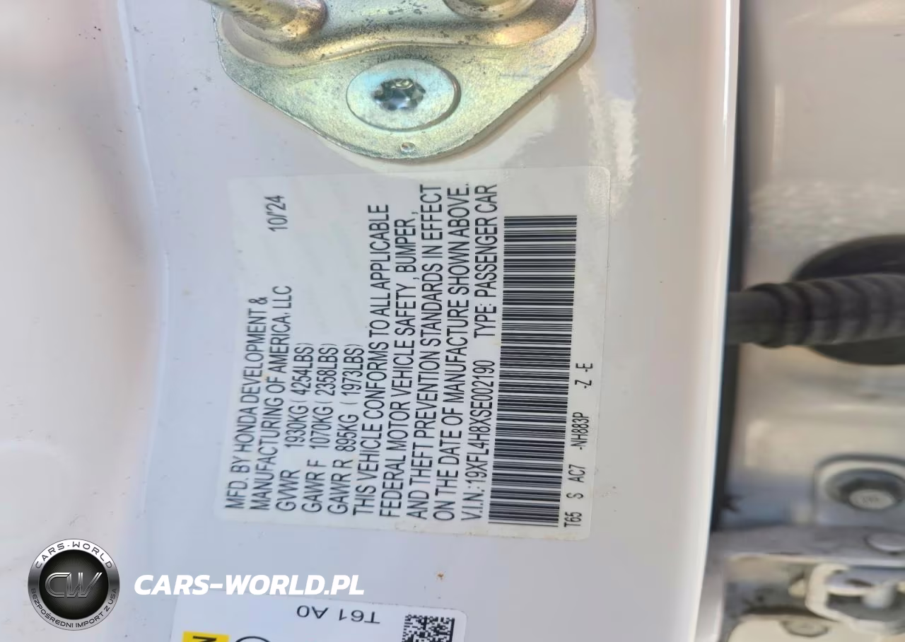 2025 Honda Civic Sport VIN:19XFL4H8XSE002190 - 12