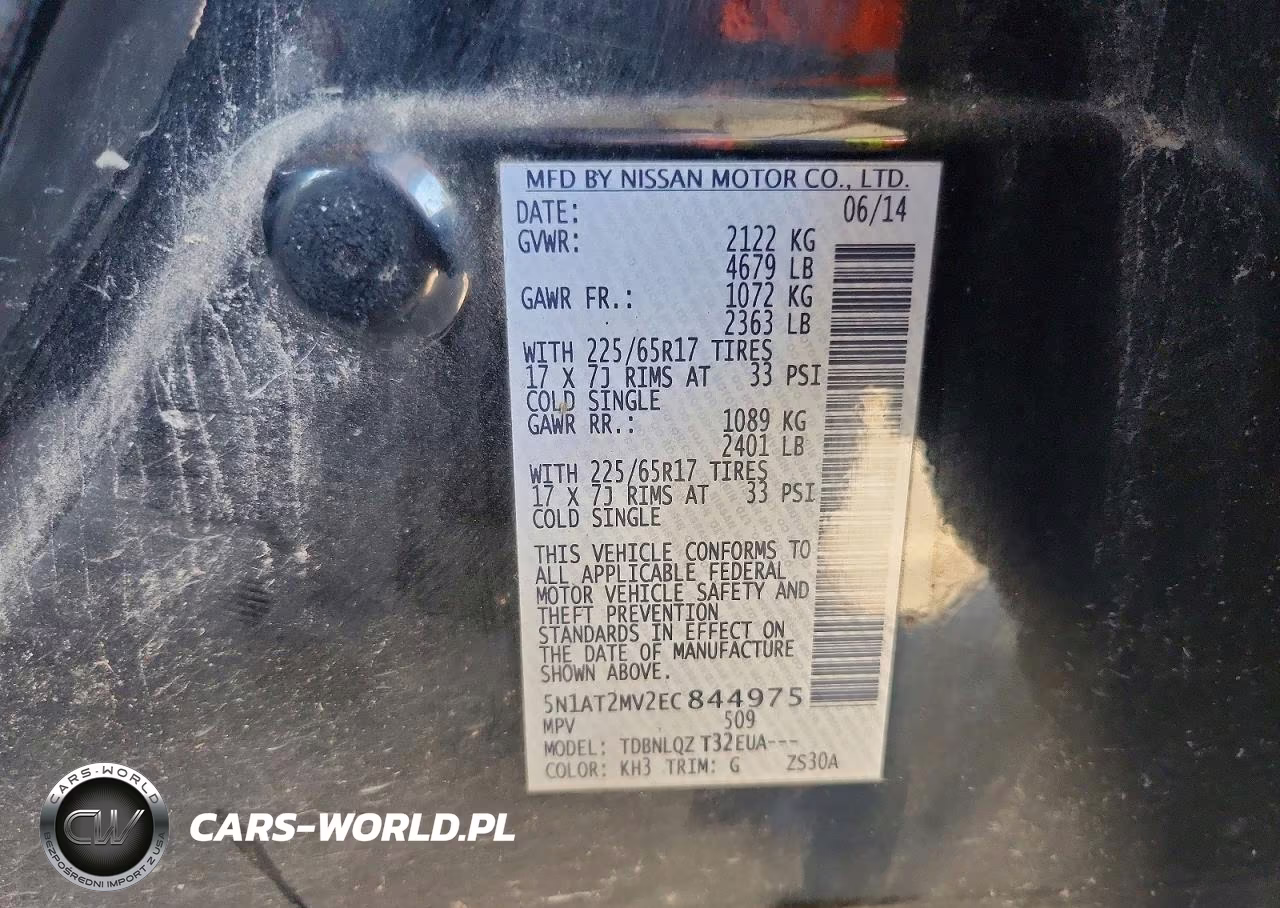 2014 Nissan Rogue Sv VIN:5N1AT2MV2EC844975 - 13