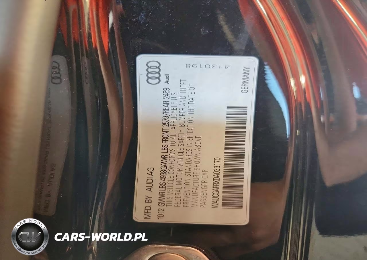 2013 Audi S5 Premium Plus VIN:WAUCGAFRXDA033170 - 12