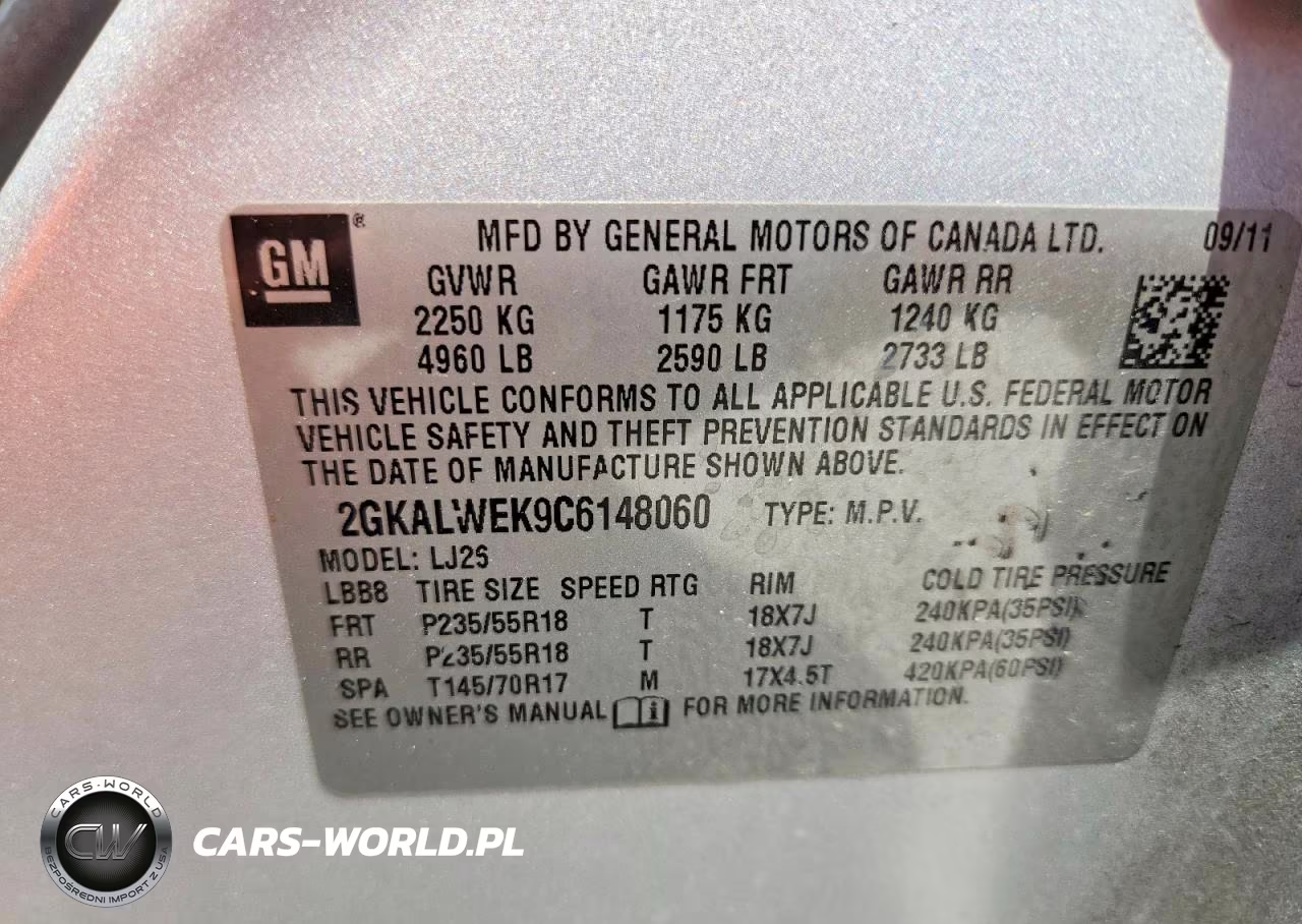 2012 GMC Terrain Slt VIN:2GKALWEK9C6148060 - 13