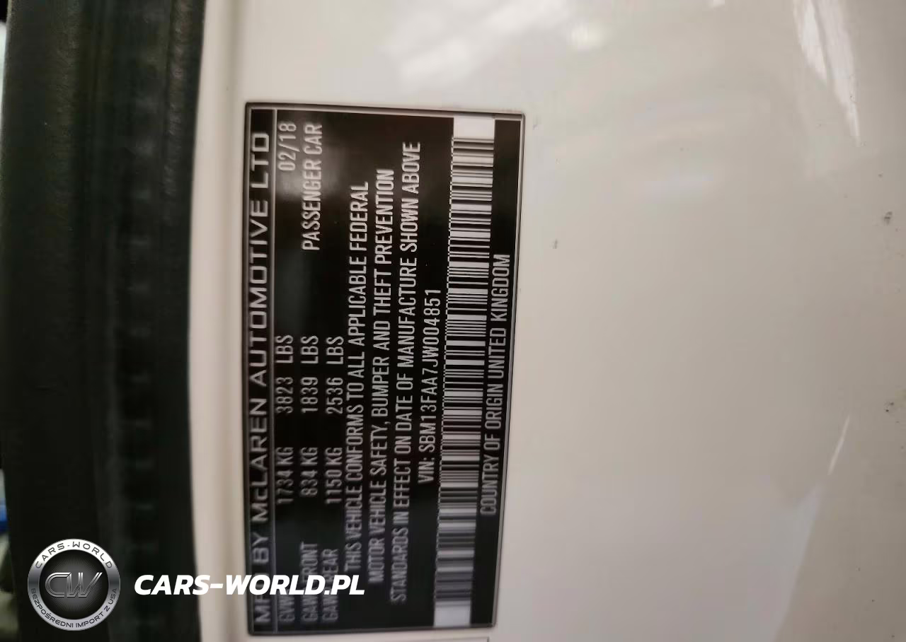 2018 Mclaren 570S VIN:SBM13FAA7JW004851 - 13