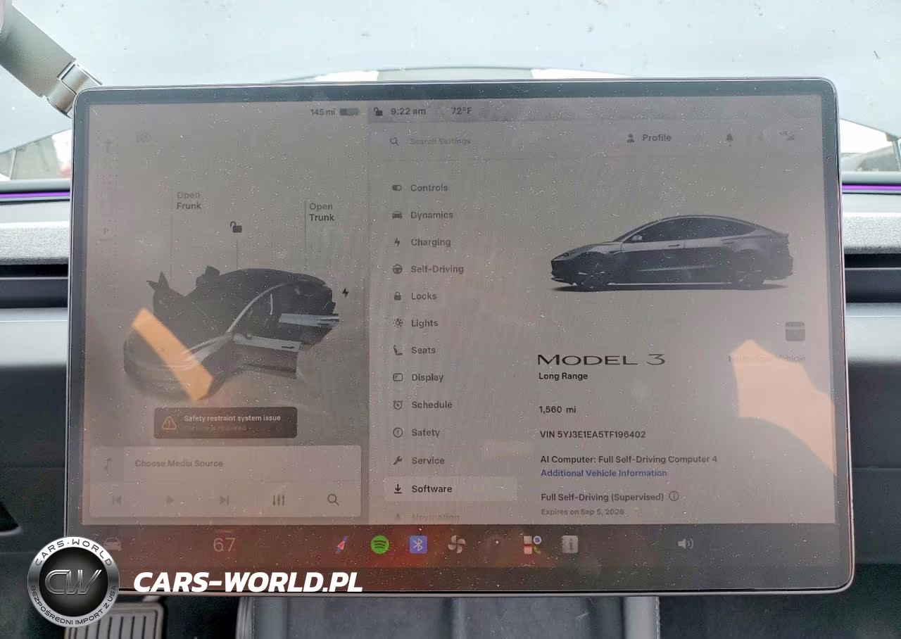 2026 Tesla Model 3 VIN:5YJ3E1EA5TF196402 - 9