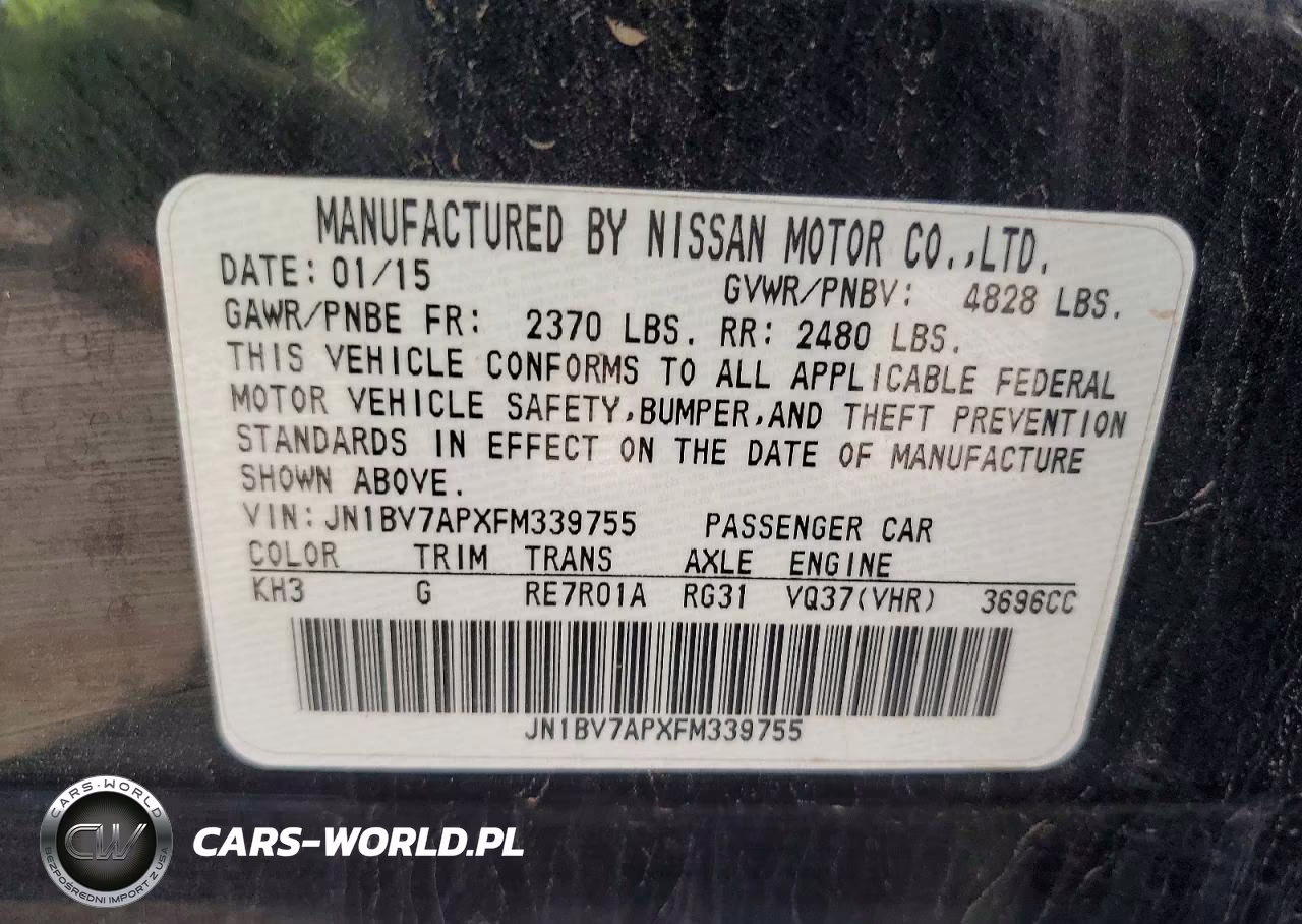 2015 Infiniti Q50 Premium VIN:JN1BV7APXFM339755 - 12