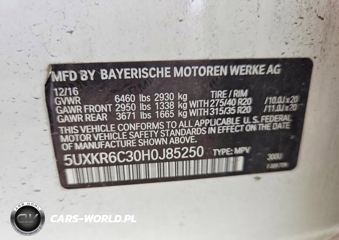 2017 BMW X5 xDrive50I VIN:5UXKR6C30H0J85250 - 13