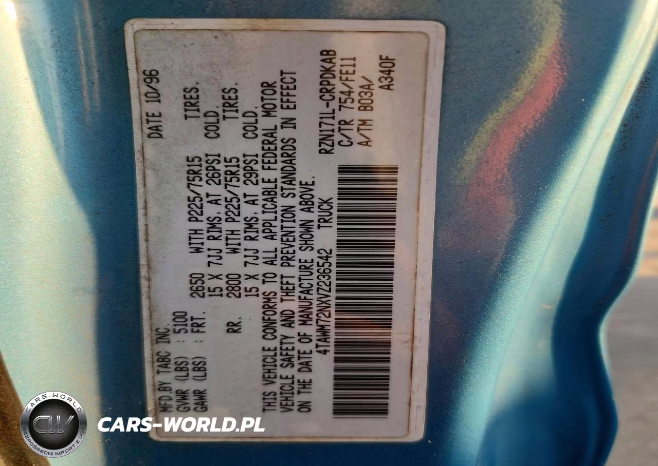 1997 Toyota Tacoma Base VIN:4TAWM72NXVZ236542 - 12