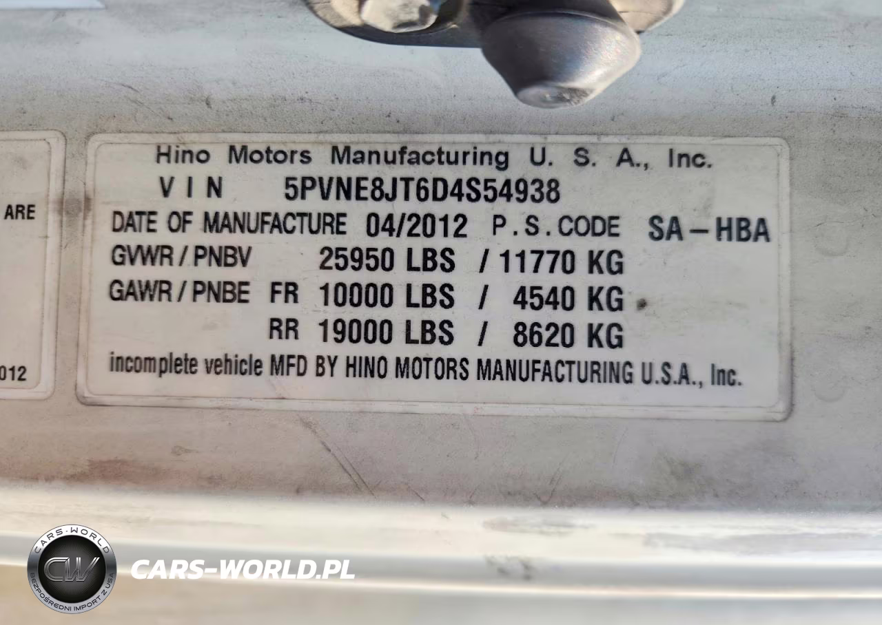 2013 Hino 258 Box Truck VIN:5PVNE8JT6D4S54938 - 14