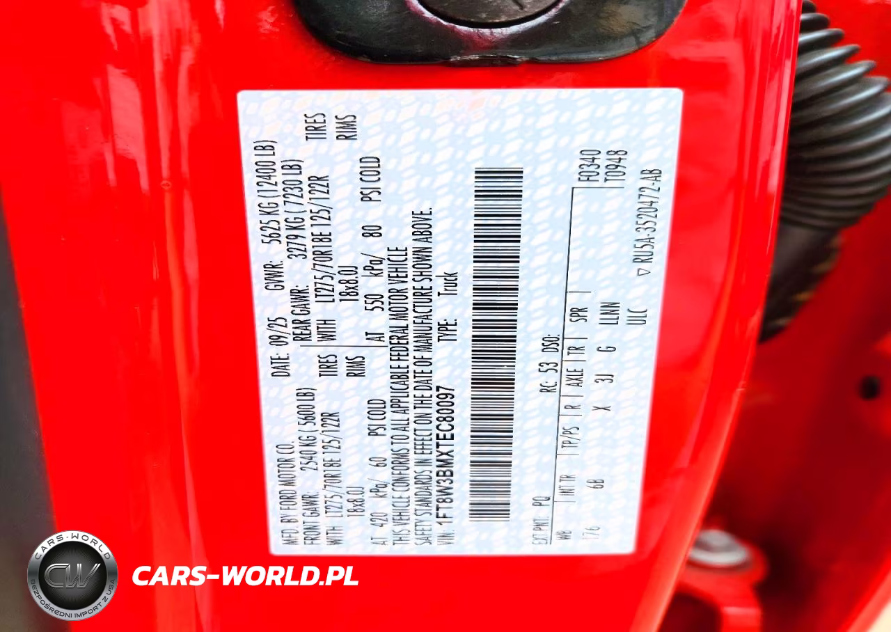 2026 Ford F350 Super Duty VIN:1FT8W3BMXTEC80097 - 12