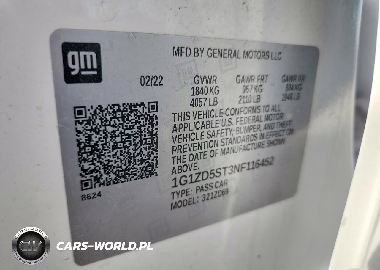 2022 Chevrolet Malibu Lt VIN:1G1ZD5ST3NF116452 - 13