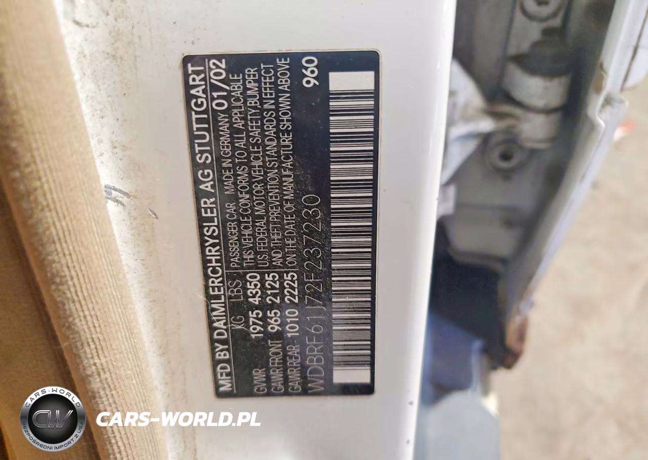 2002 Mercedes-Benz C 240 VIN:WDBRF61J72F237230 - 12