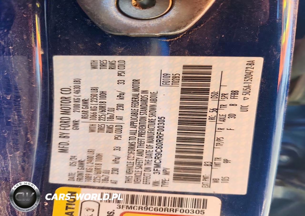 2024 Ford Bronco Sport Outer Banks VIN:3FMCR9C60RRF00305 - 13
