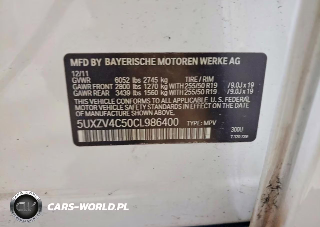 2012 BMW X5 xDrive35I VIN:5UXZV4C50CL986400 - 13