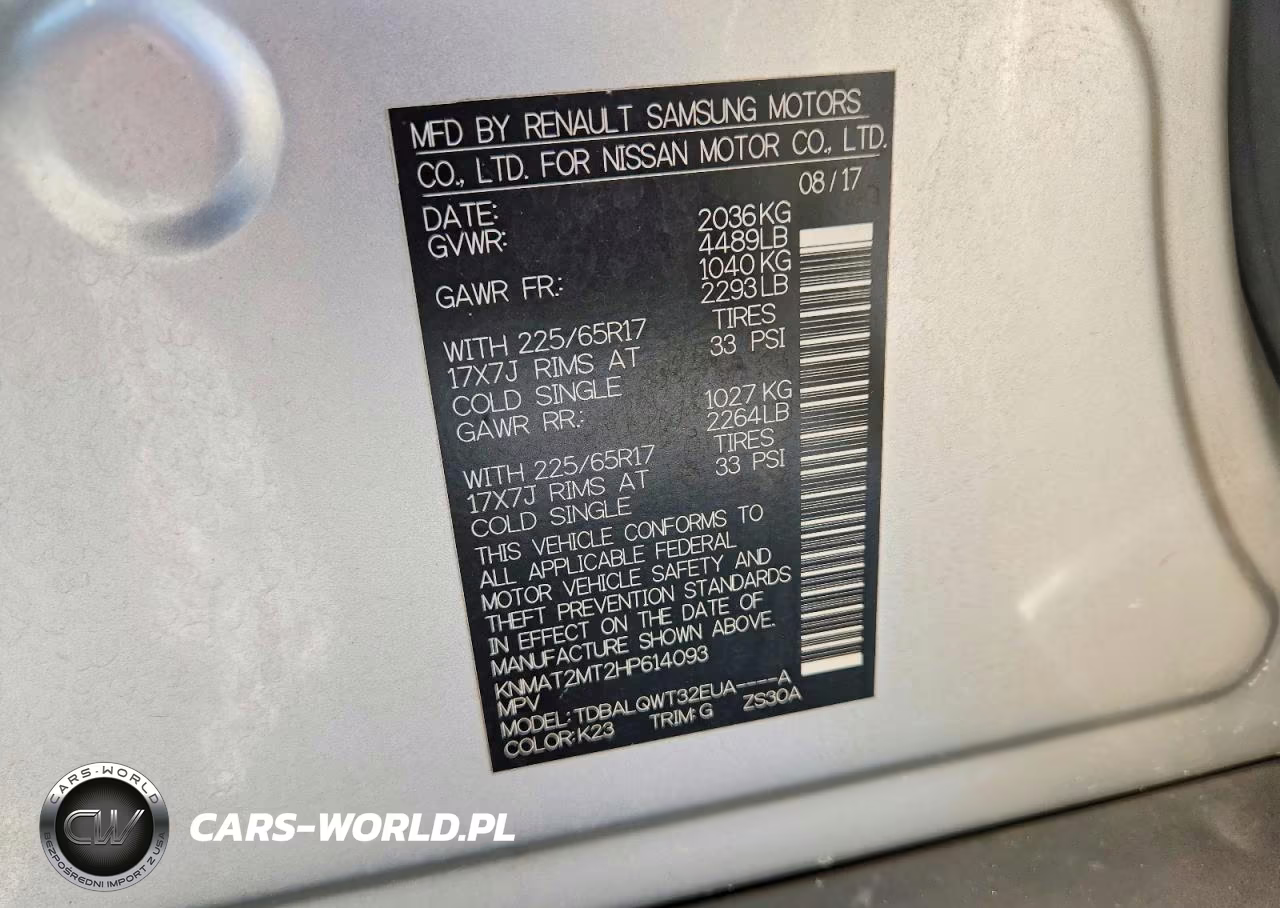 2017 Nissan Rogue Sv VIN:KNMAT2MT2HP614093 - 12