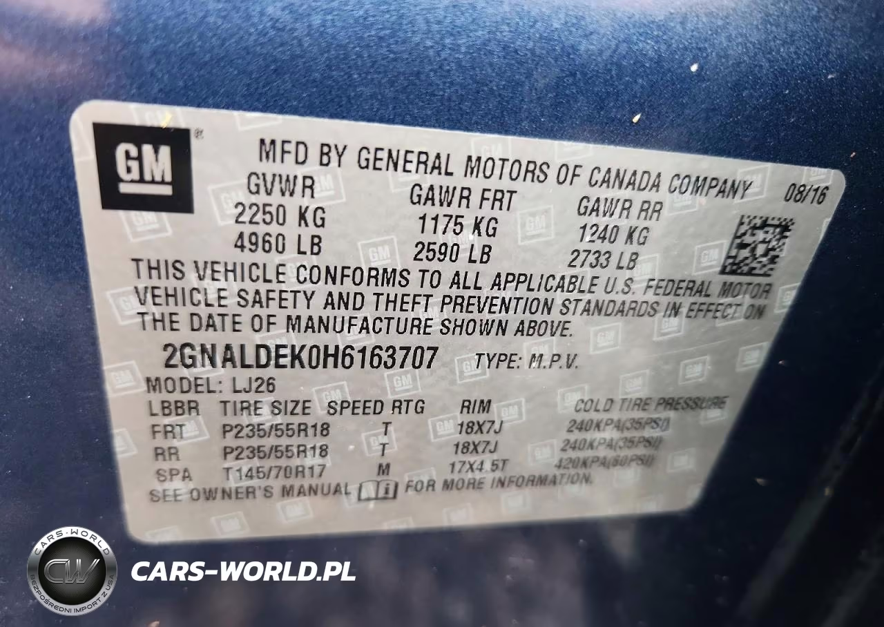 2017 Chevrolet Equinox Premier VIN:2GNALDEK0H6163707 - 12