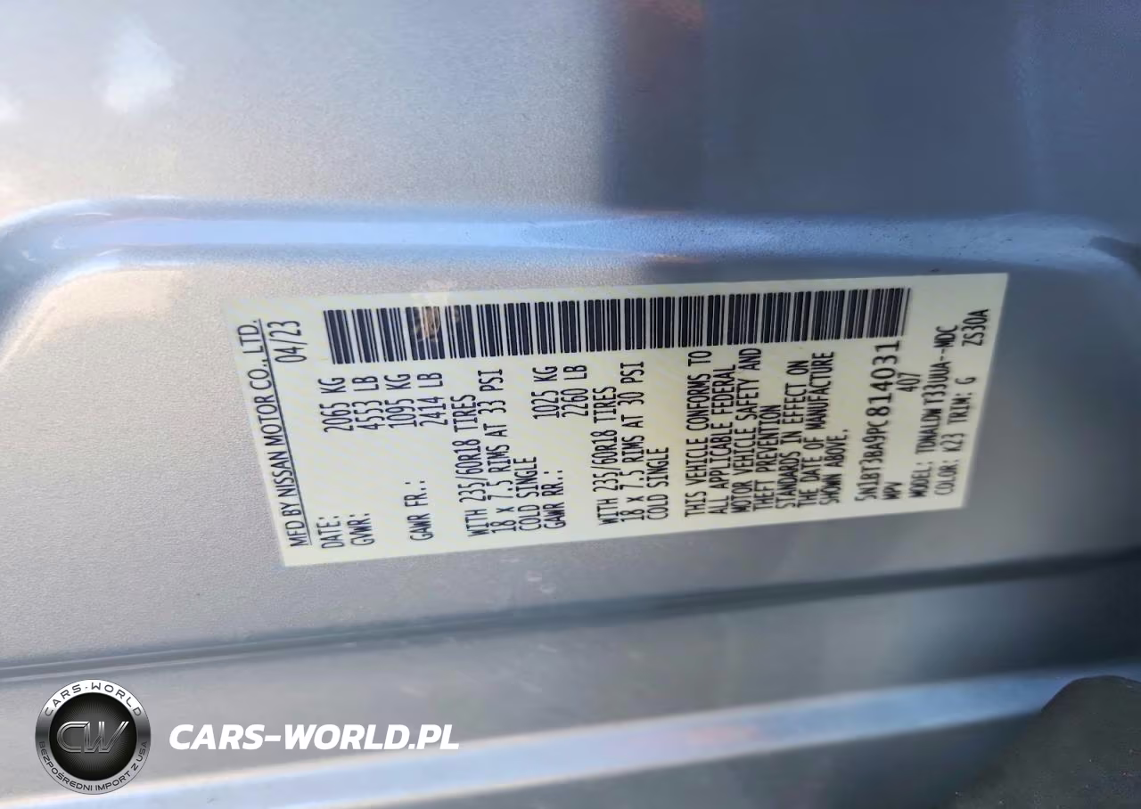 2023 Nissan Rogue Sv VIN:5N1BT3BA9PC814031 - 12