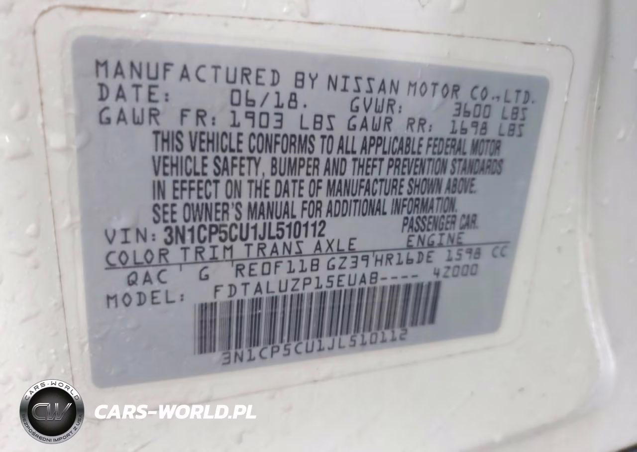 2018 Nissan Kicks Sr VIN:3N1CP5CU1JL510112 - 13