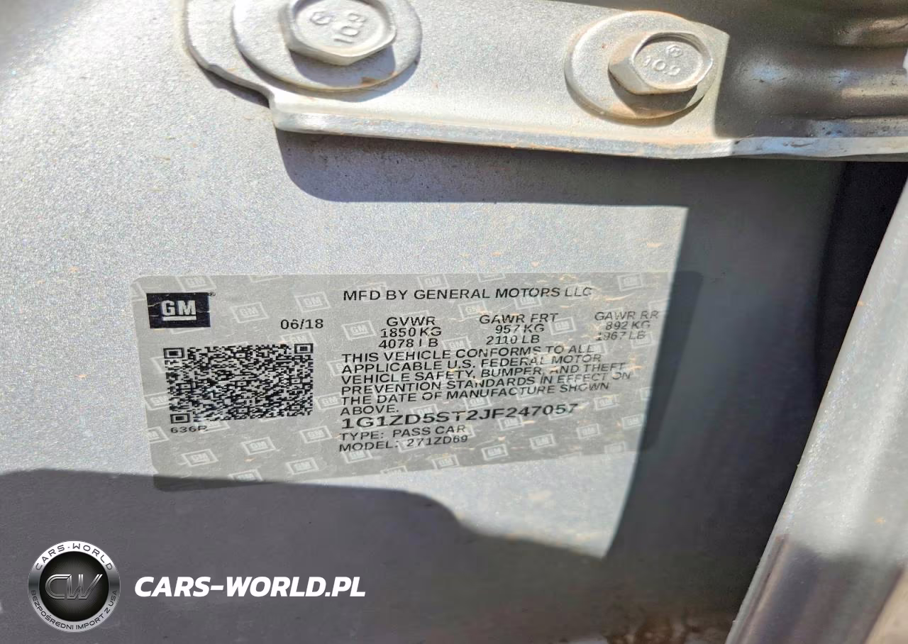 2018 Chevrolet Malibu Lt VIN:1G1ZD5ST2JF247057 - 12