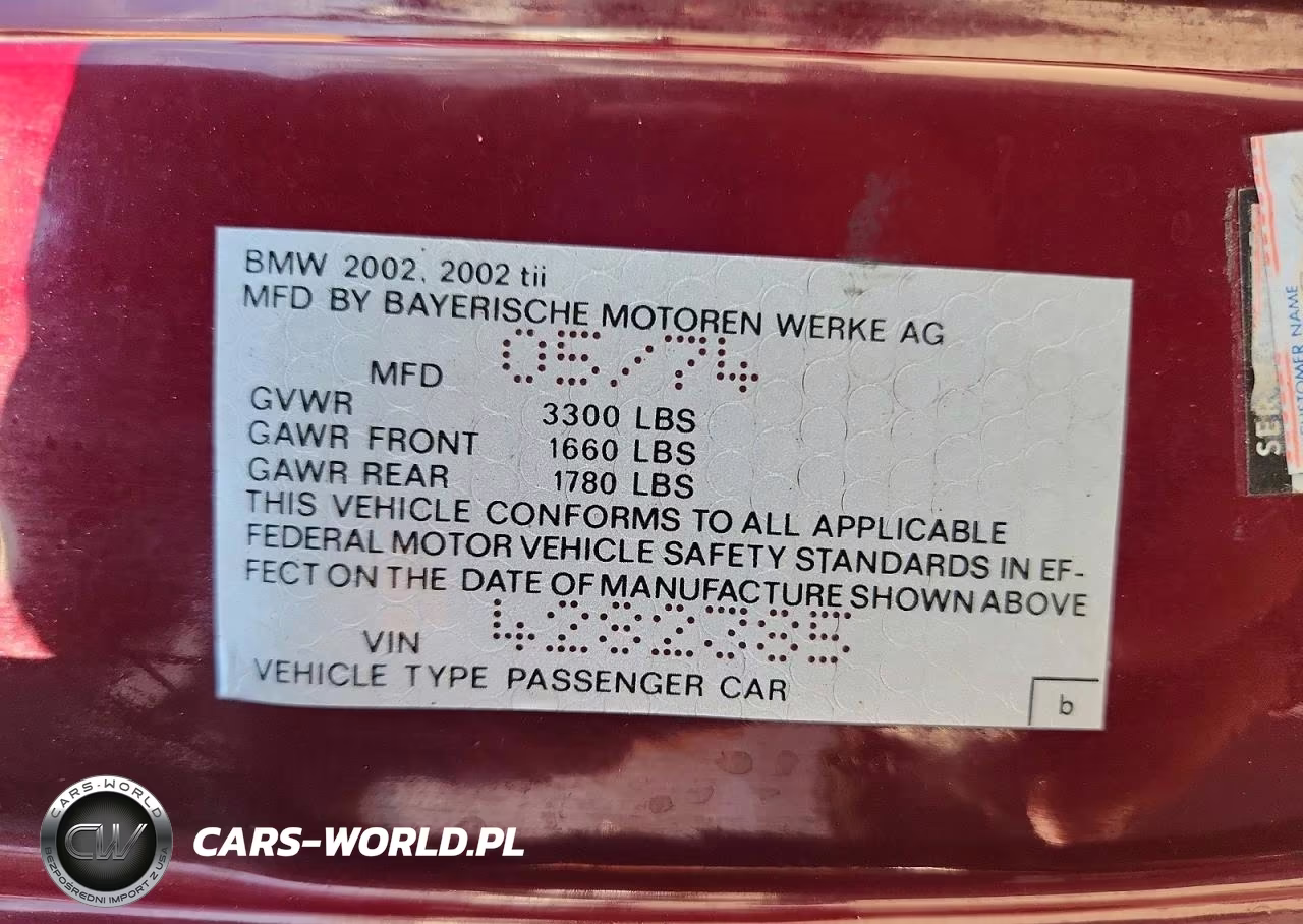 1974 BMW 2002 VIN:4282385 - 12