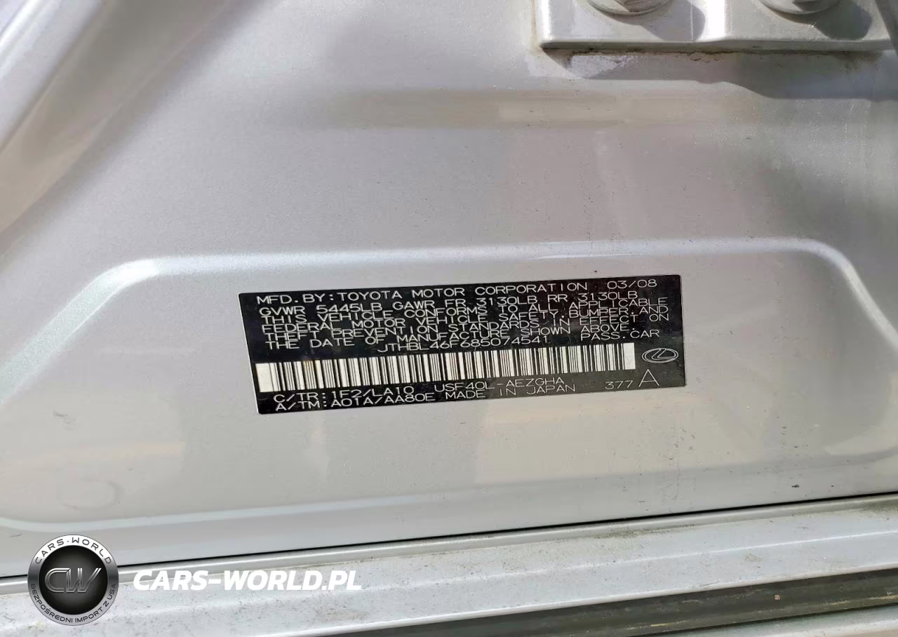 2008 Lexus Ls 460 VIN:JTHBL46F685074541 - 12